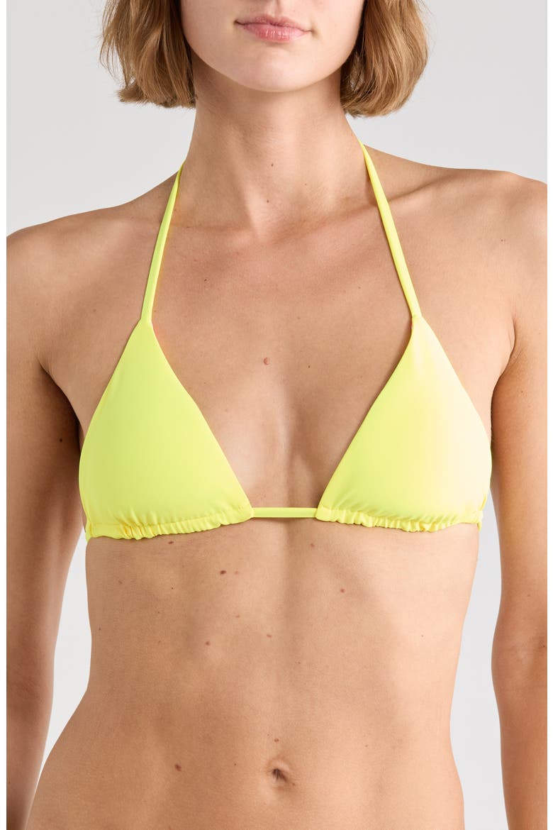 Balmy Reversible Triangle Bikini Top, Main, color, YELLOW