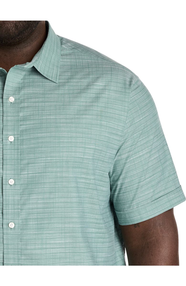 Synrgy by DXL Big & Tall Tonal Patterned Sport Shirt, Alternate, color, Blue Spruce