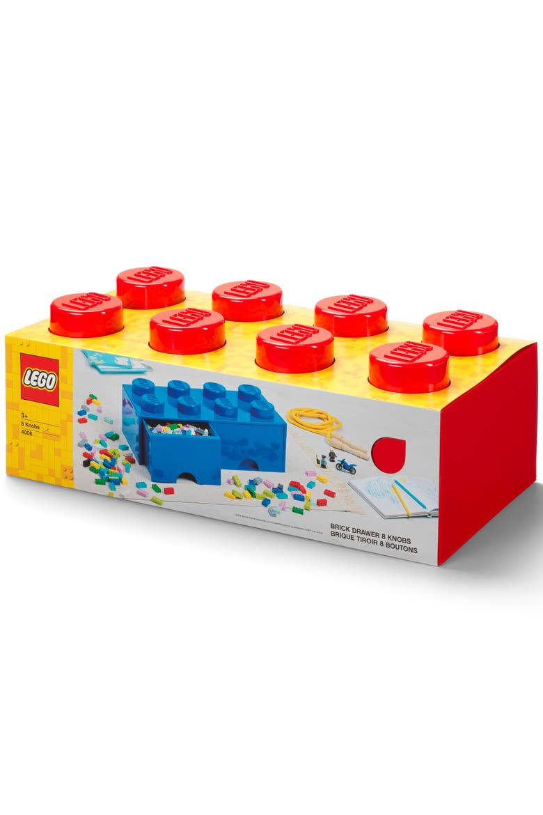 Storage Brick Drawer, Main, color, Red