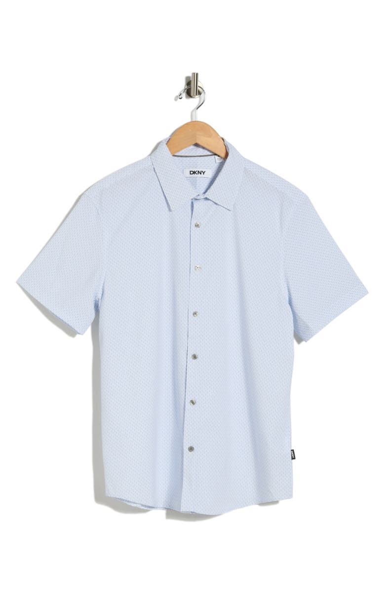 DKNY SPORTSWEAR Declan Short Sleeve Button-Up Shirt, Main, color, Kentucky Blue