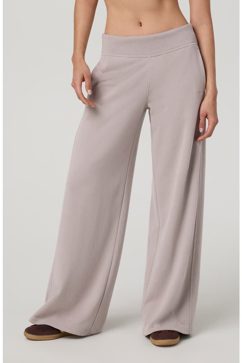 Sedona Mid Rise Wide Leg Sweatpants, Alternate, color, SOFT PEWTER