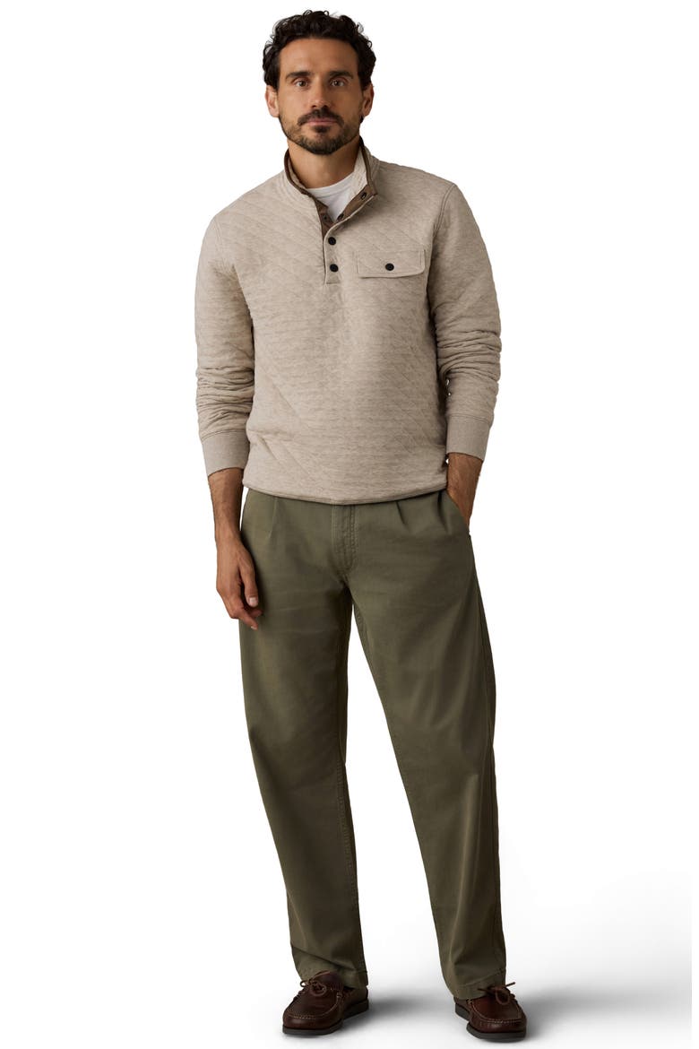 Brand Epic Quilted Fleece Pullover, Alternate, color, OATMEAL MELANGE