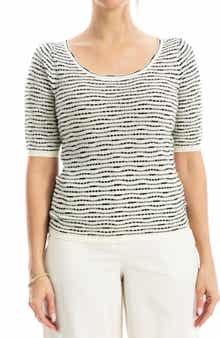 Pattern Elbow Sleeve Sweater