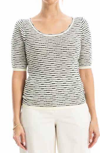 Pattern Elbow Sleeve Sweater
