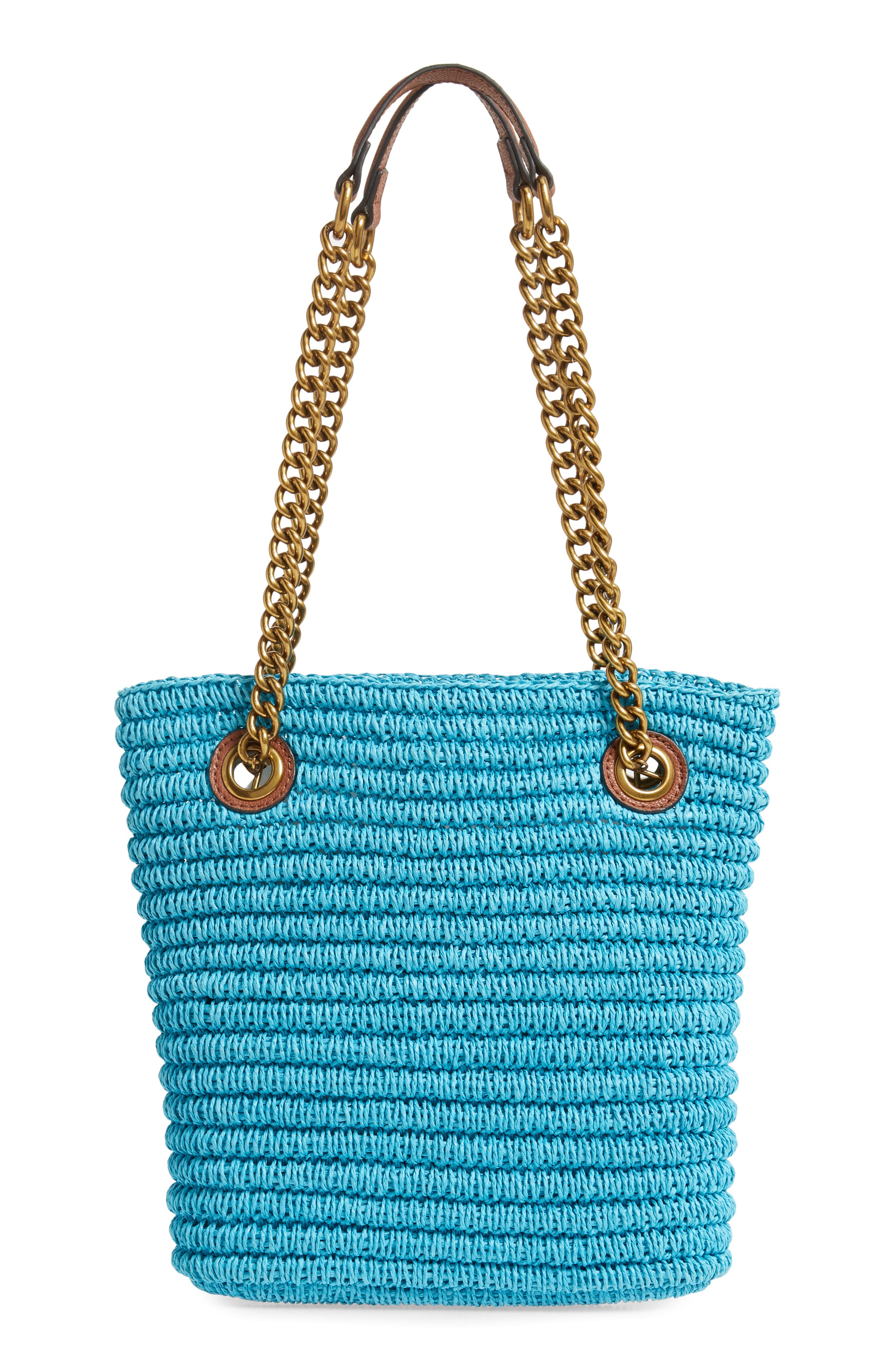Small Chelsea Raffia Tote, Alternate, color, MEDIUM BLUE