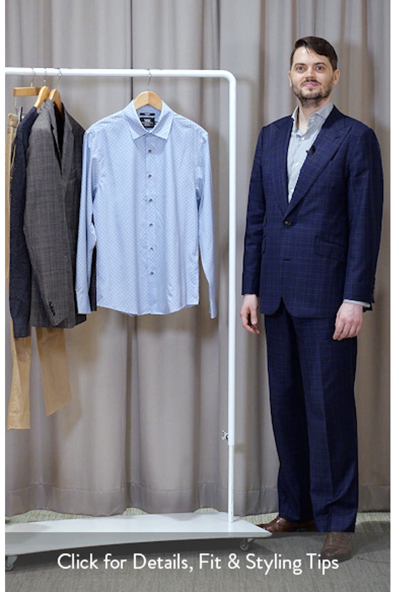 Slim Fit Geometric Print Performance Button-Up Shirt video
