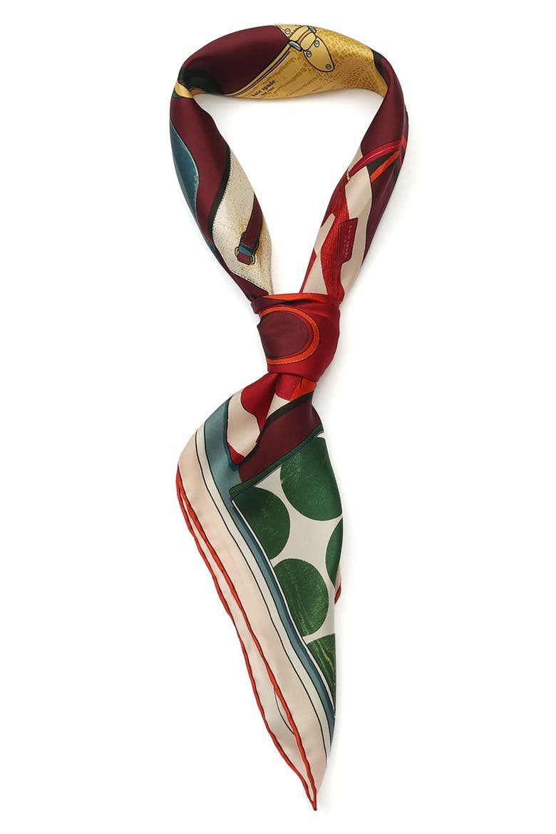 Archive Silk Square Scarf, Alternate, color, MULTI