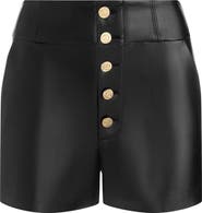 Alice + Olivia Baylor Faux Leather Shorts