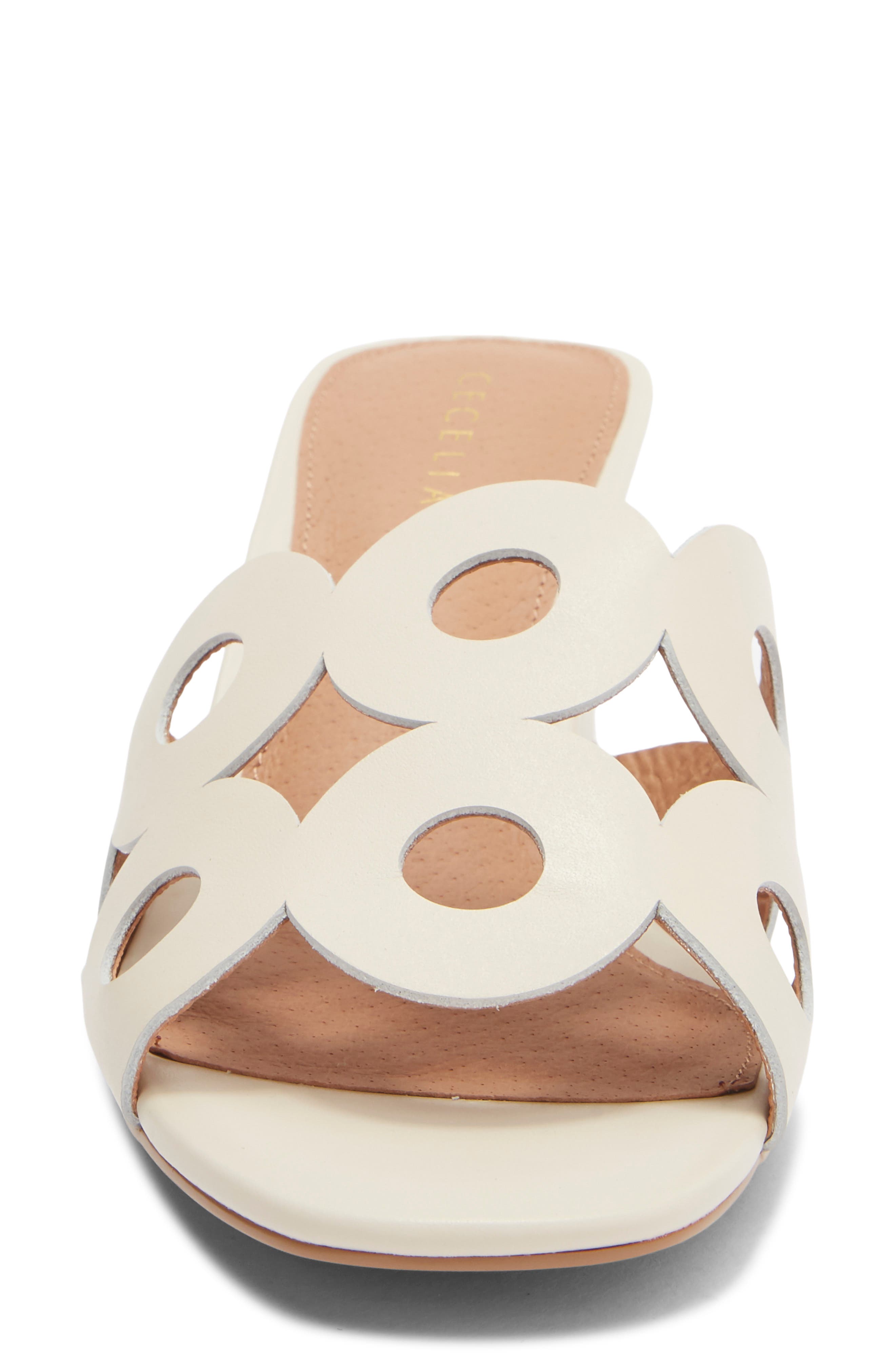 Belmont Cutout Slide Sandal, Alternate, color, BONE