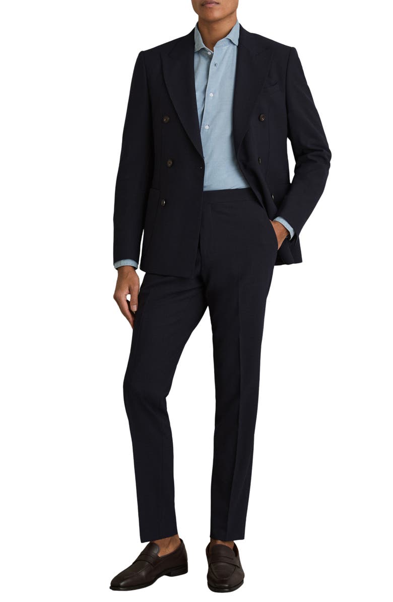 Reiss Draper Cotton Denim Button-Up Shirt, Alternate, color, Blue