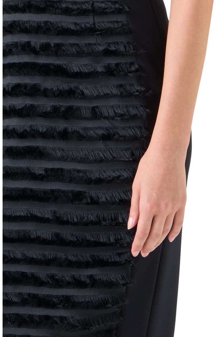 Fringe Stripe Sleeveless Dress, Alternate, color, BLACK