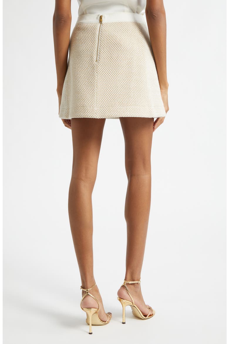 Gili Tweed Miniskirt, Alternate, color, SANDSTONE TWEED