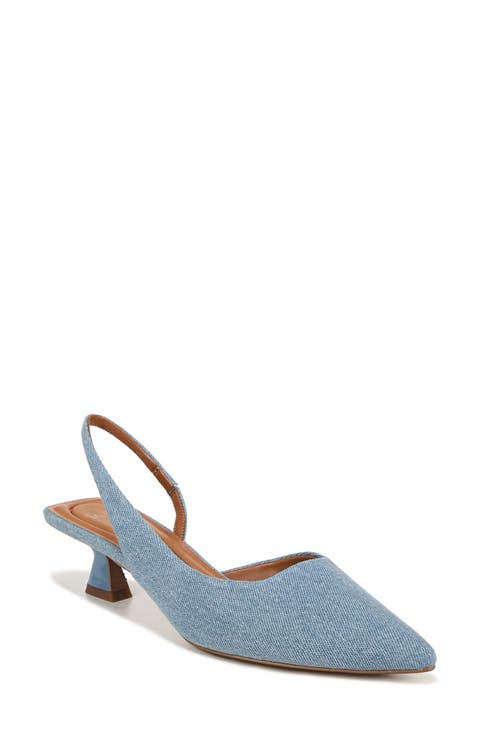Devin Kitten Heel Slingback Pump (Women)