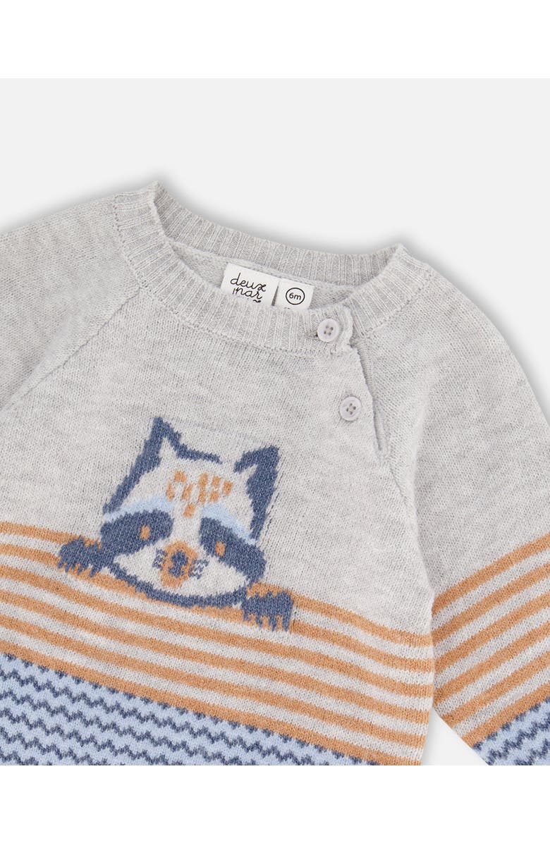 Deux par Deux Baby Boy's Jacquard Top And Knit Pant Set Stripe Hazel And Blue, Alternate, color, 