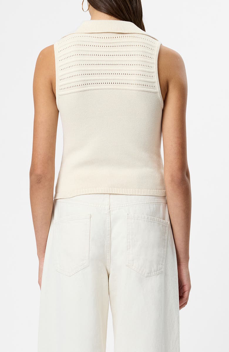 French Connection Nellis Pointelle Stitch Sweater Tank, Alternate, color, Ecru