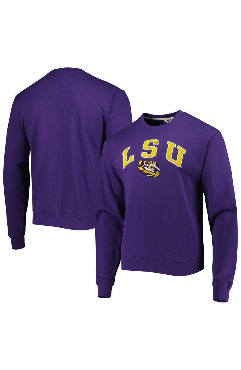 LEAGUE COLLEGIATE WEAR Men's League Collegiate Wear Purple LSU Tigers 1965 Arch Essential Lightweight Pullover Sweatshirt, Alternate, color, Purple