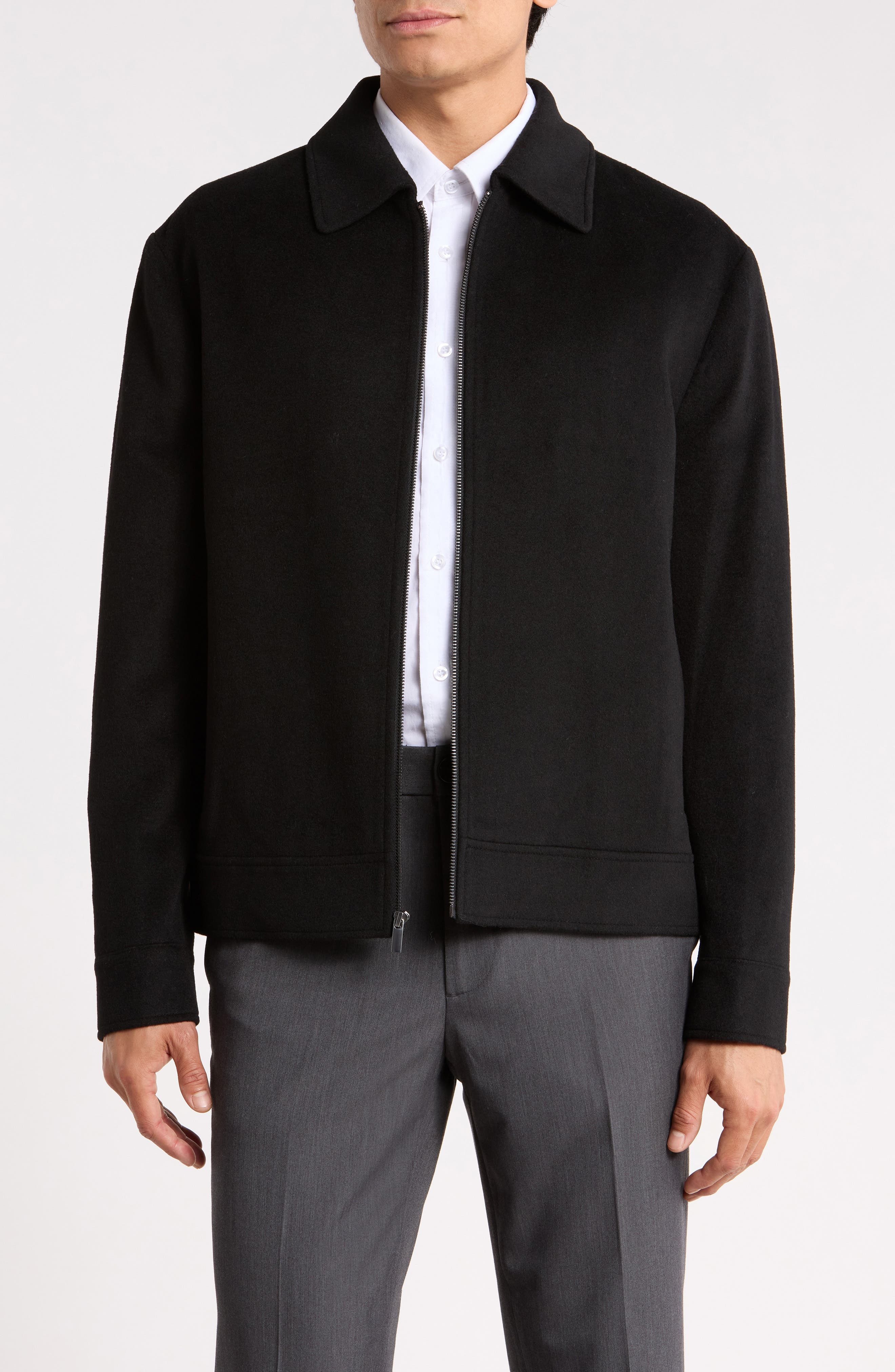 Wool Blend Bomber Jacket
