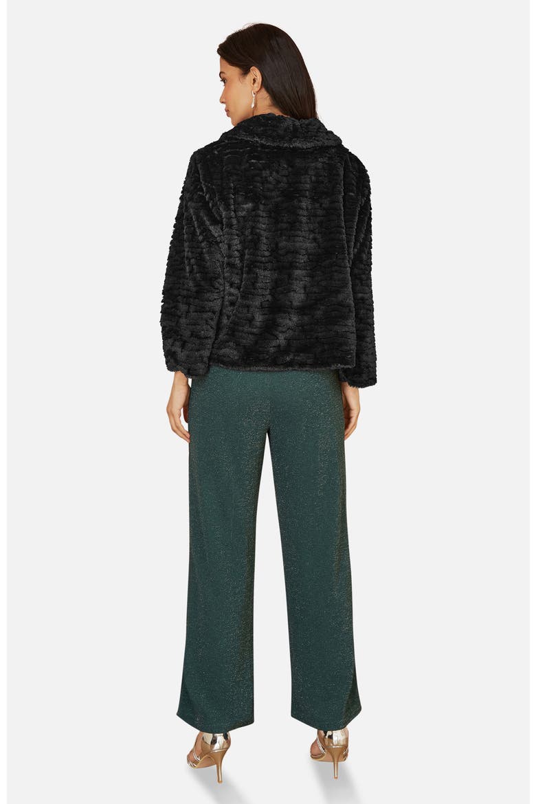 Faux Fur Short Jacket, Alternate, color, Black