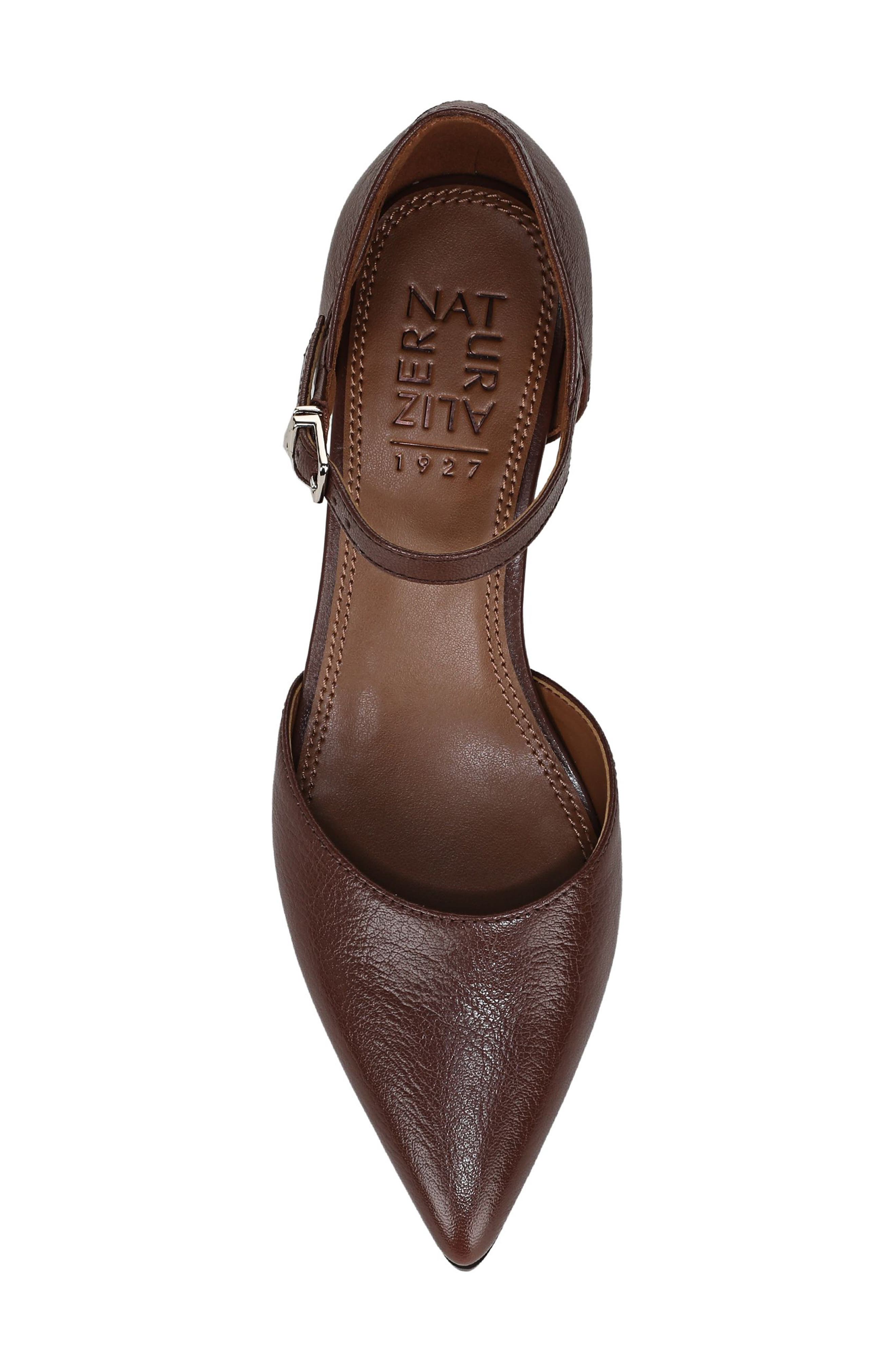 Maddox Ankle Strap Pointed Toe Pump, Alternate, color, CAPPUCCINO BROWN