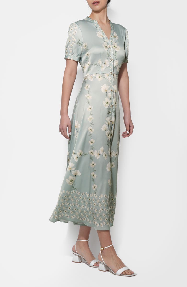 Adelyn Rae Jailyn Floral Print Satin Maxi Dress, Alternate, color,