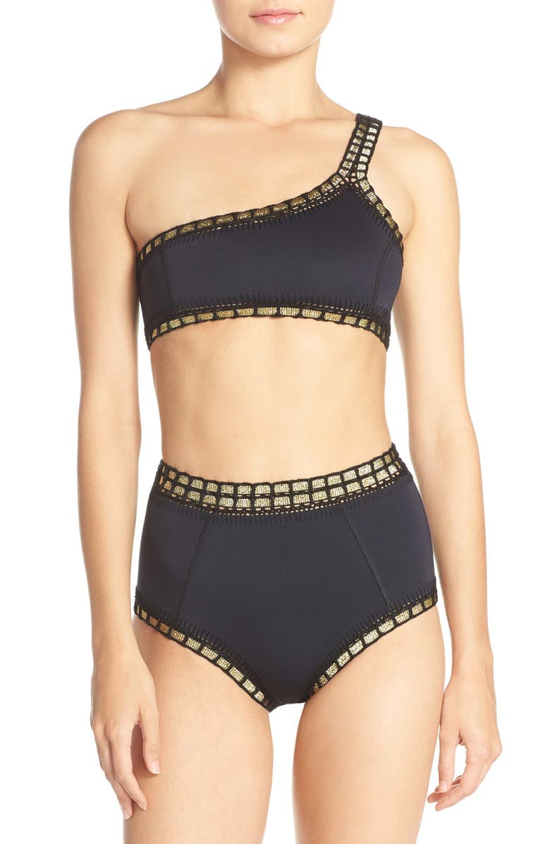 Kiini 'ChaCha' One-Shoulder Bikini Top, Alternate, color,