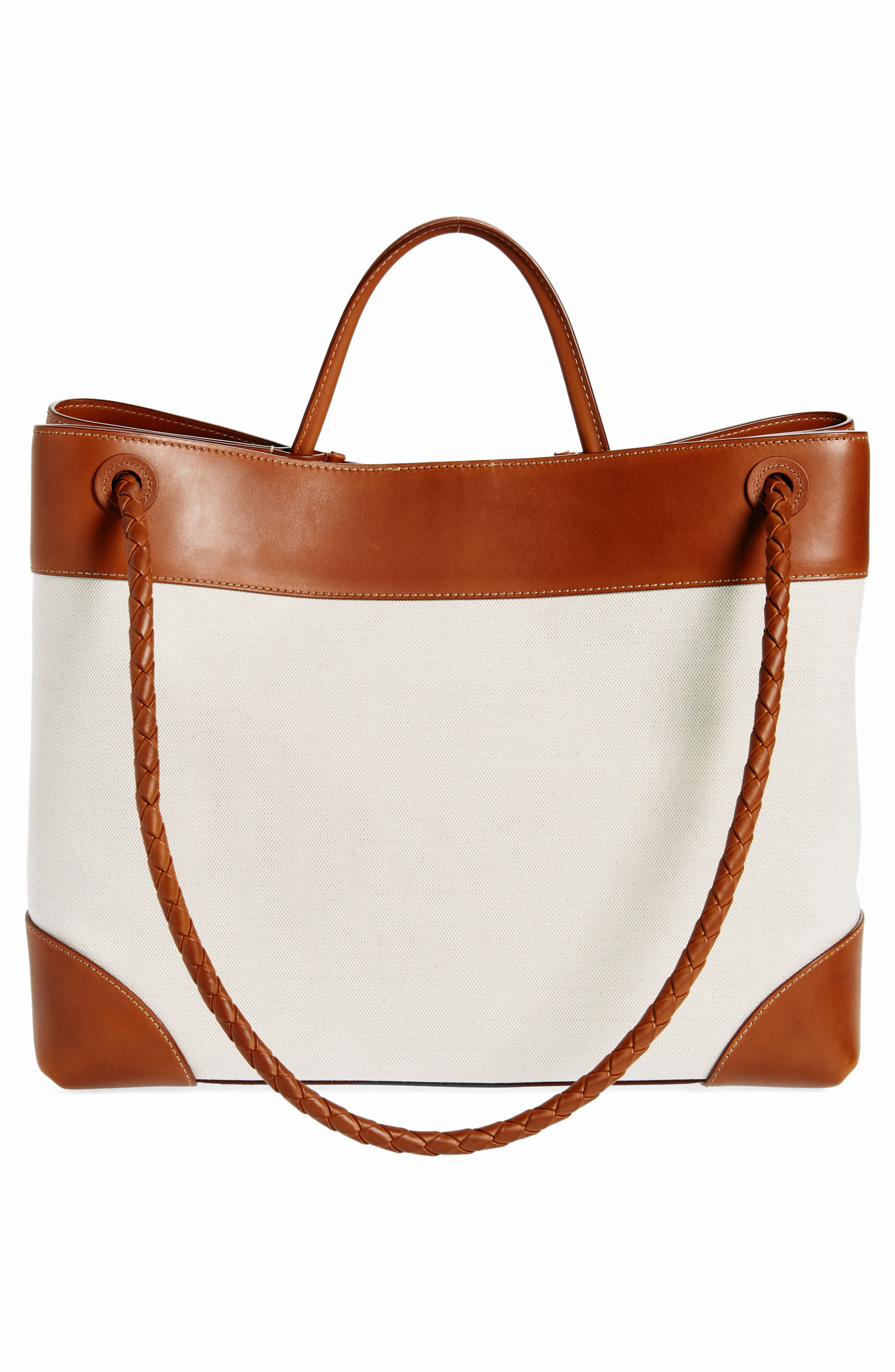 Bottega Veneta Large Andiamo Canvas Handbag, Alternate, color, 