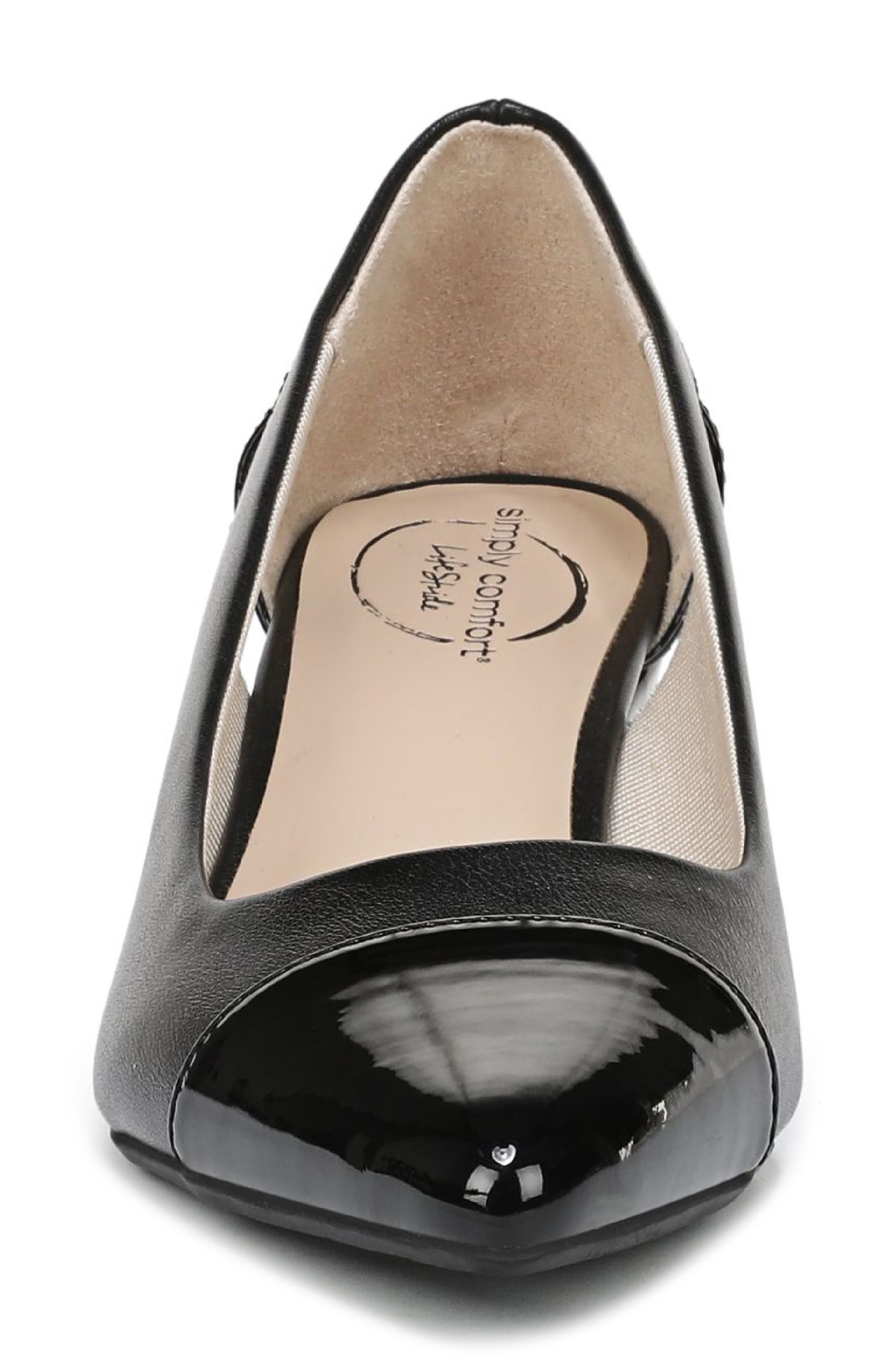 LifeStride Mina Wedge Pointed Toe Pump, Alternate, color, Black