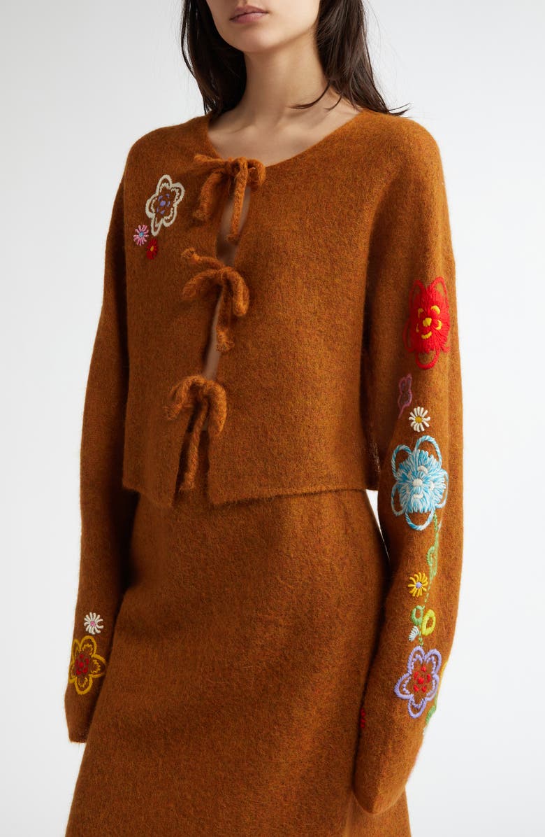 YanYan Fafa Alpaca & Wool Blend Cardigan, Alternate, color, 