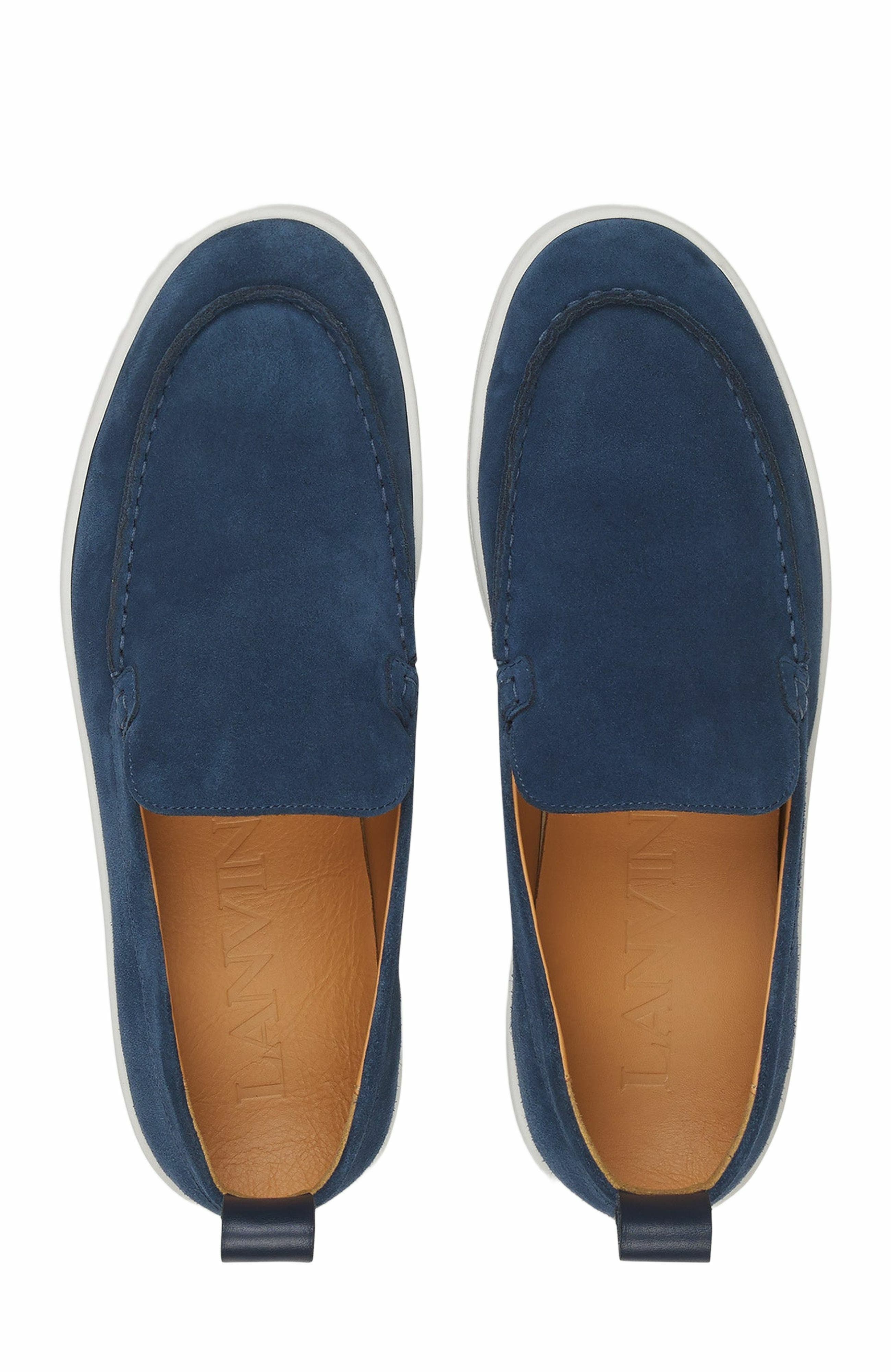 Lanvin Cruiser Suede Moccasins, Alternate, color, 