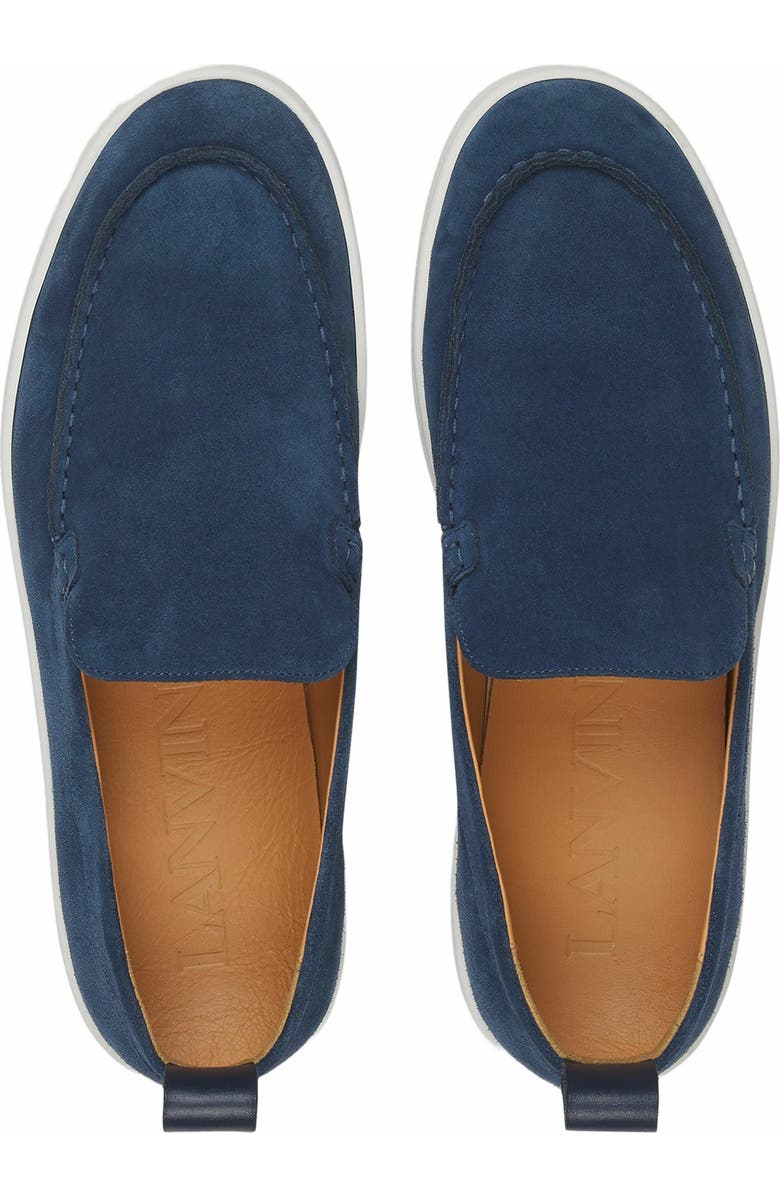 Lanvin Cruiser Suede Moccasins, Alternate, color,
