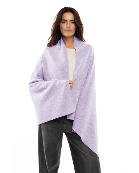 Double-Knit Pure Cashmere Cape Wrap