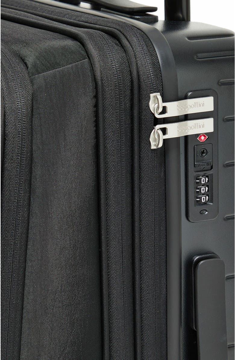 BAGGALLINI Set Wave 22in 4 Wheel Hybrid Carry-On, Alternate, color, Black