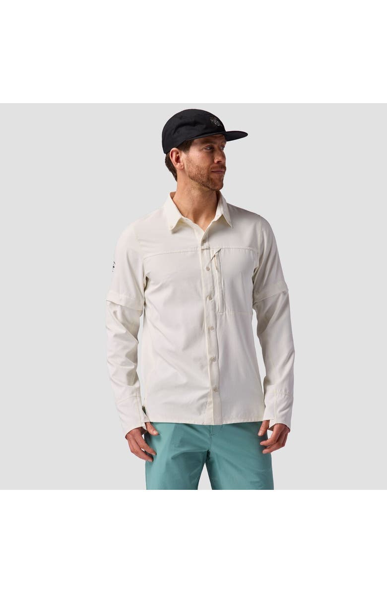 Backcountry Tahoe Woven Convertible Snap-Up Shirt - Men
s, Main, color, Egret