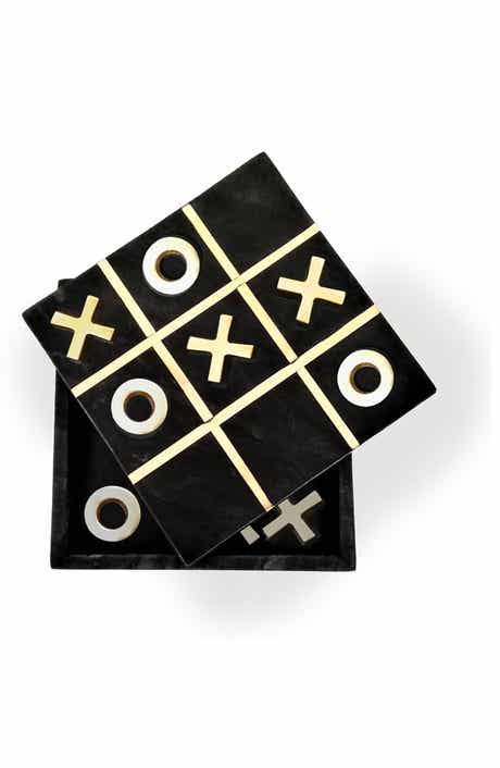 R16 HOME Audrey Marble Tic-Tac-Toe Box