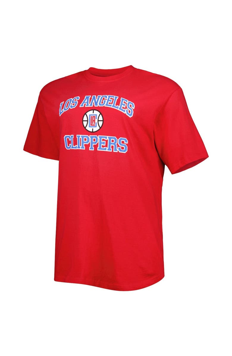 PROFILE Men's Red LA Clippers Big & Tall Heart & Soul T-Shirt, Alternate, color, Red