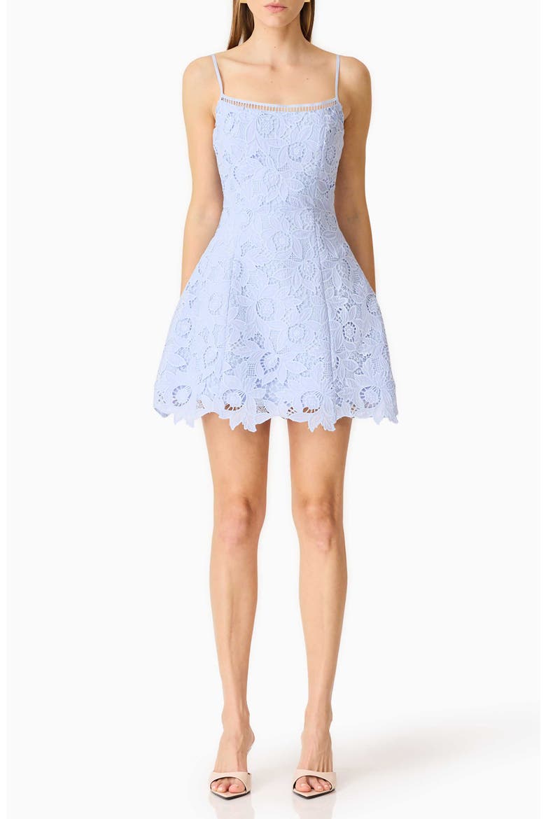 Lace Tulip Party Dress, Main, color, POWDER BLUE
