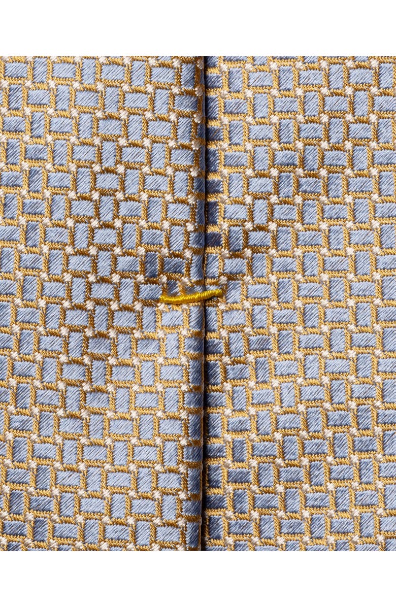 Eton Geometric Jacquard Silk Tie, Alternate, color, Light Yellow