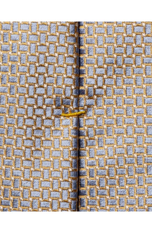 Eton Geometric Jacquard Silk Tie In Neutral