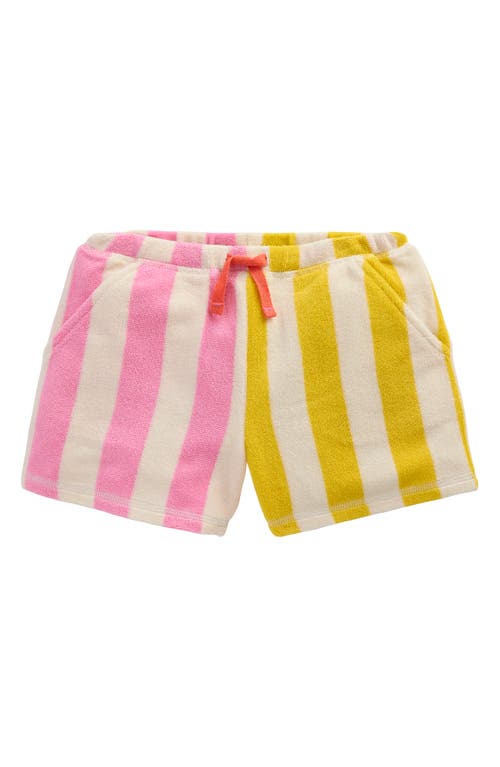 Mini Boden Kids' Stripe Terry Cloth Shorts In Hotchpotch Multi Stripe