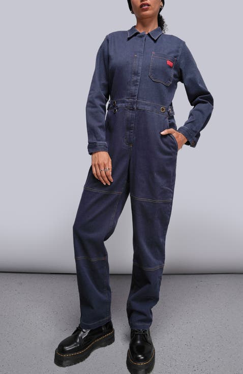 The Essential Denim Long Sleeve High Waisted Coverall