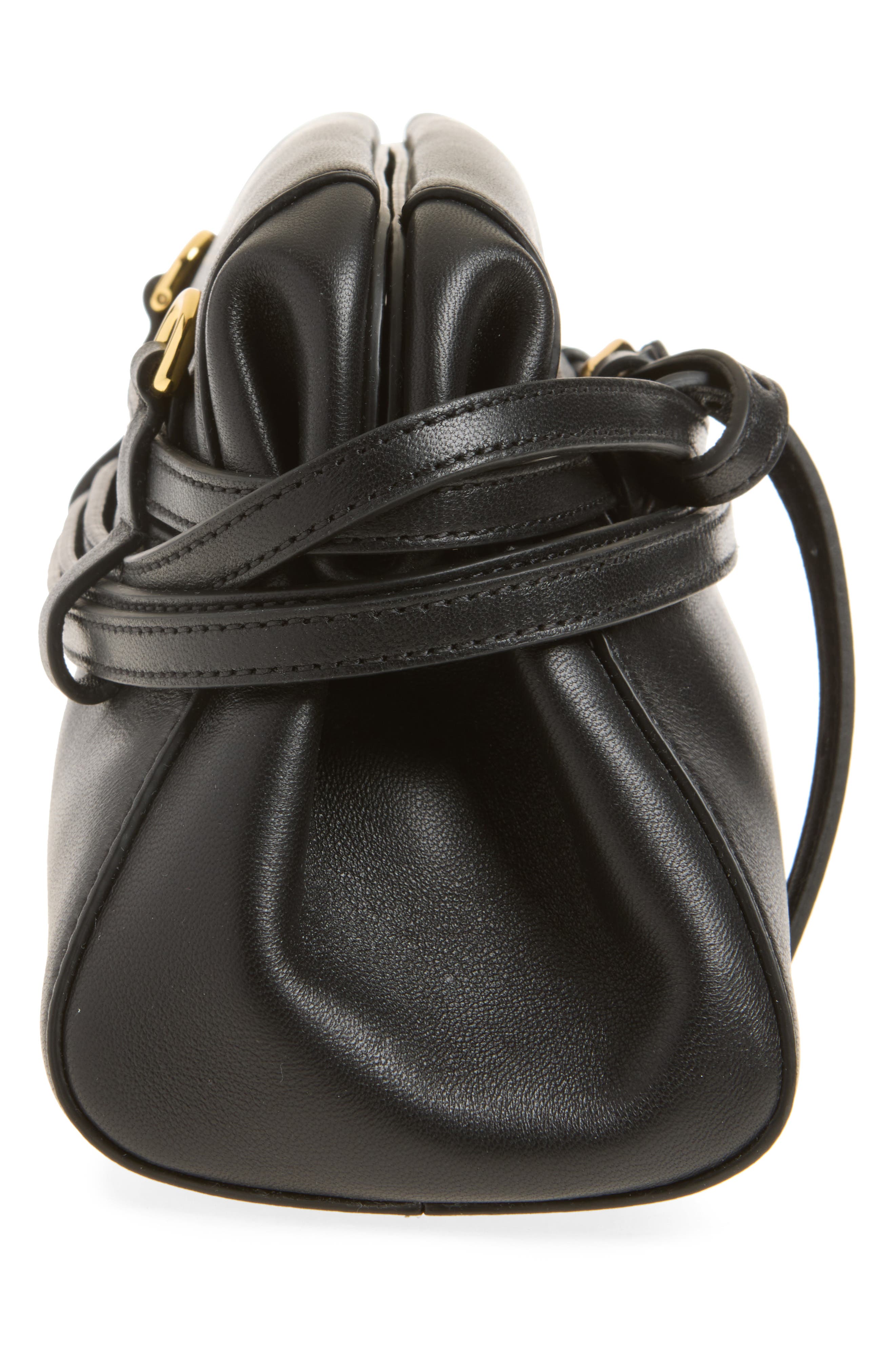 Soft Leather Clutch, Alternate, color, BLACK