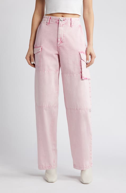 Nora Cargo Jeans (Pink Acid)