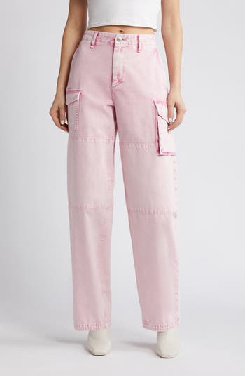 【BAON】Recall Pink String Cargo Denim Banding Pants rag & bone Nora Cargo Jeans | Nordstromrack
