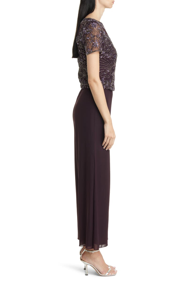 Pisarro Nights Beaded Jumpsuit, Alternate, color, New Wine 603