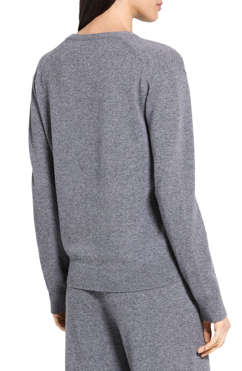 Theory Cashmere Henley Sweater, Alternate, color, Light Charcoal