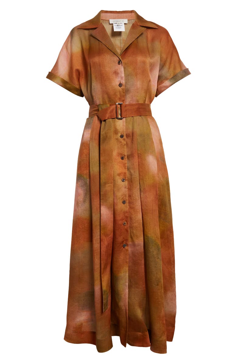 Lafayette 148 New York Pastel Print Belted Voile Shirtdress, Alternate, color, 