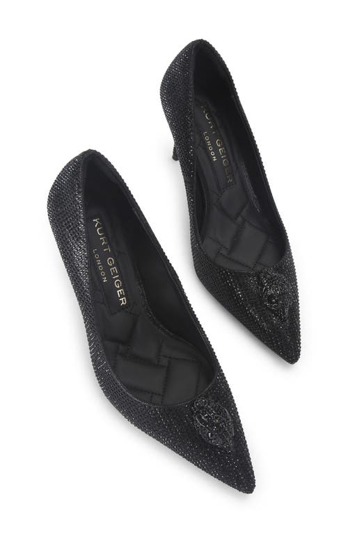 Kurt Geiger London Belgravia Eagle Pointed Toe Court Pump In Black