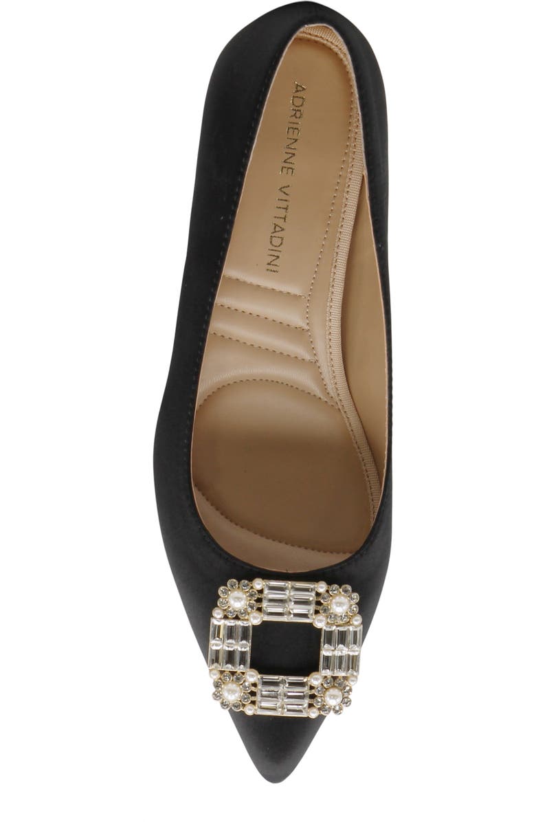 Adrienne Vittadini Sancere Kitten Heel, Alternate, color, Black Satin