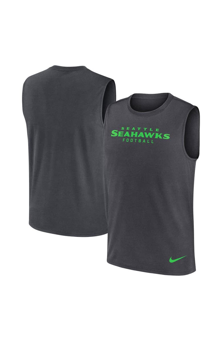 Nike Men's Nike Charcoal Seattle Seahawks Primetime Legend Performance Muscle Tank Top, Main, color,