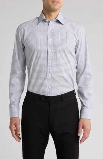 Nordstrom Victoria St. Trim Fit Microcheck Cotton Dress Shirt